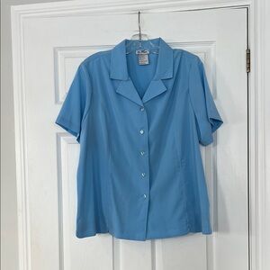 Mr.Max  Short-Sleeve Button Front Blouse
